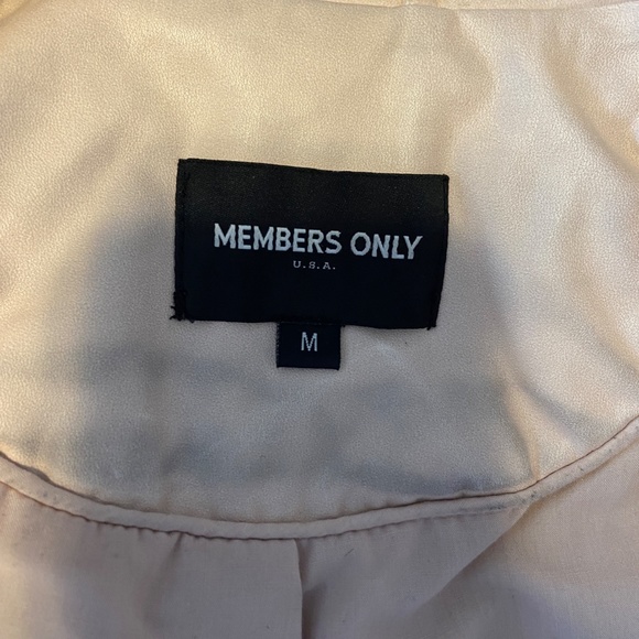 Members Only Faux Leather Bomber Jacket, size Medium - Picture 9 of 11